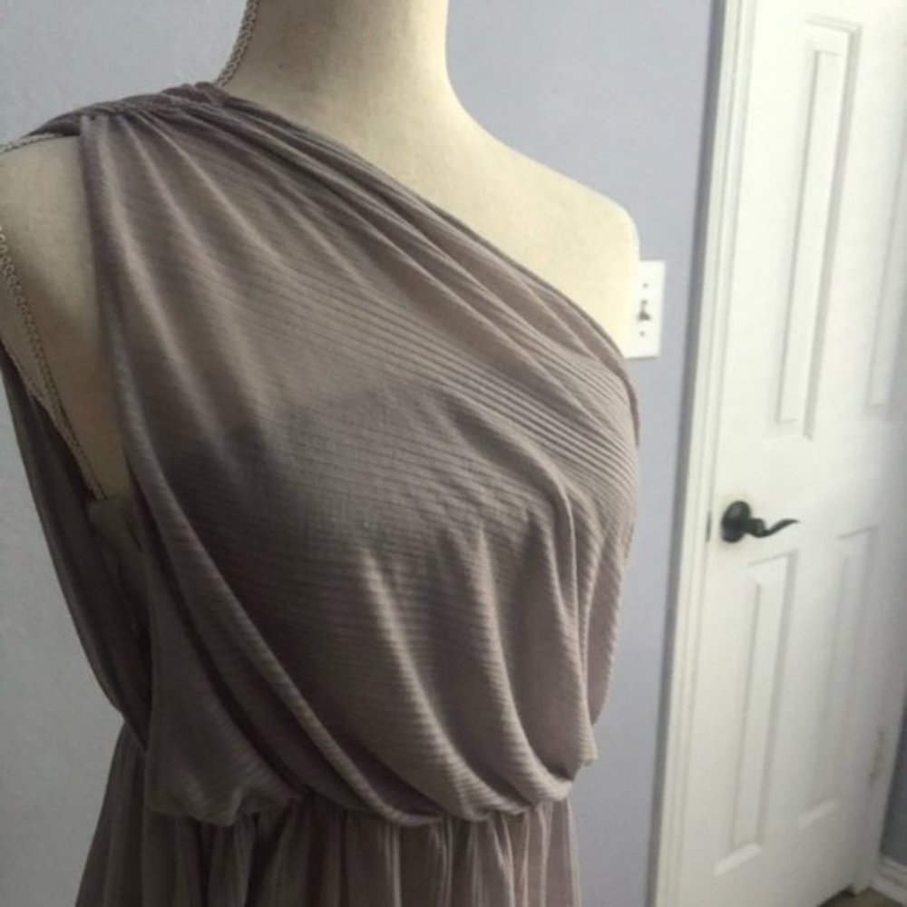 Free People Bella One Shoulder Top Gray Small
